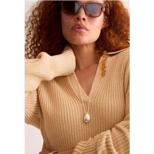 J. Crew collared cotton beach sweater